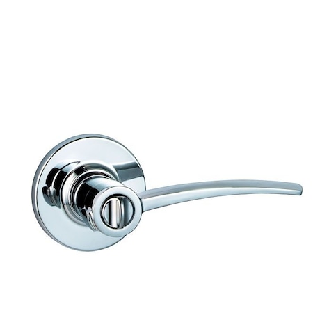 Kwikset Katara Lever Interior Single Cylinder Handleset Trim, Bright Polished Chrome 974KTLRH-26